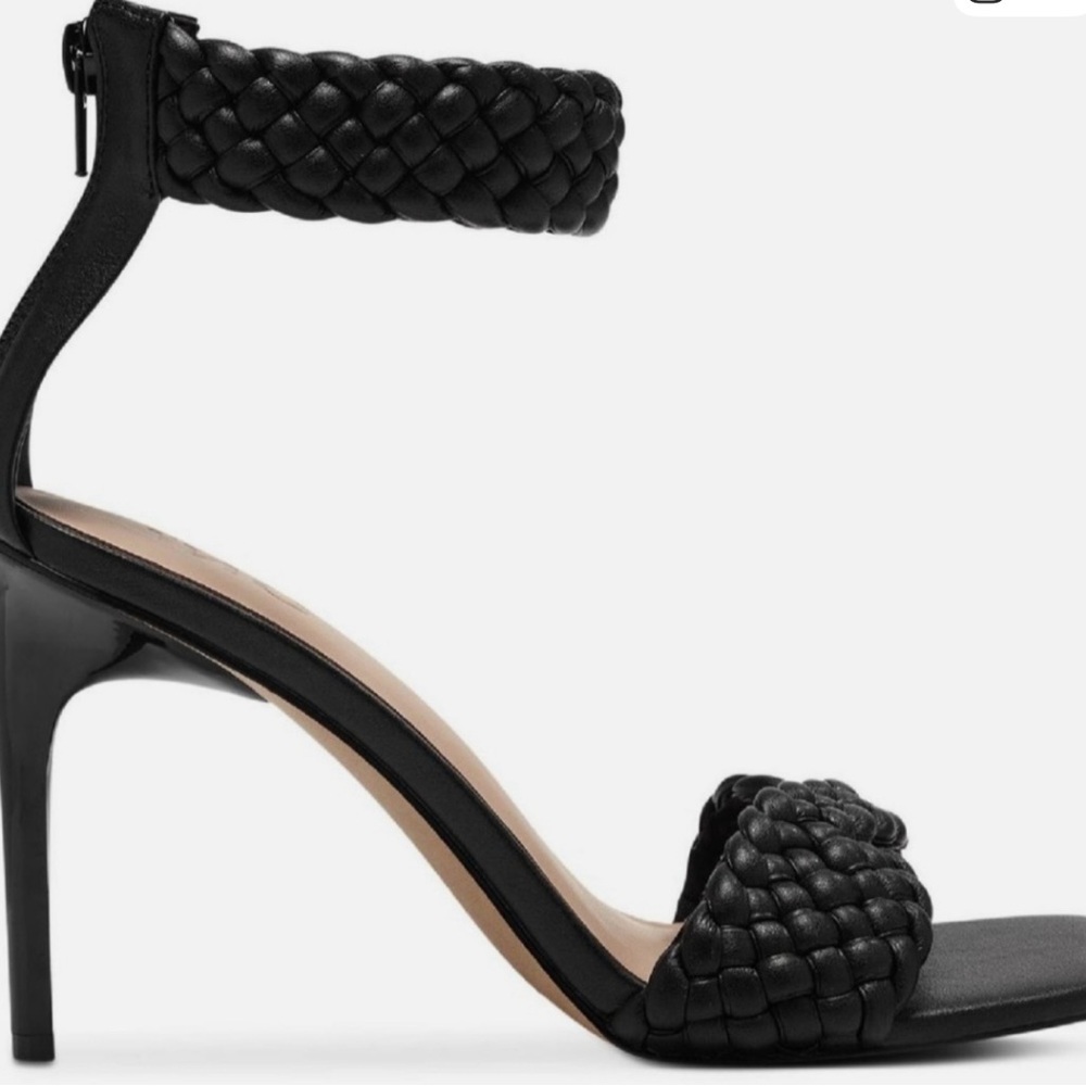 INC International Concepts Black Braided Heels